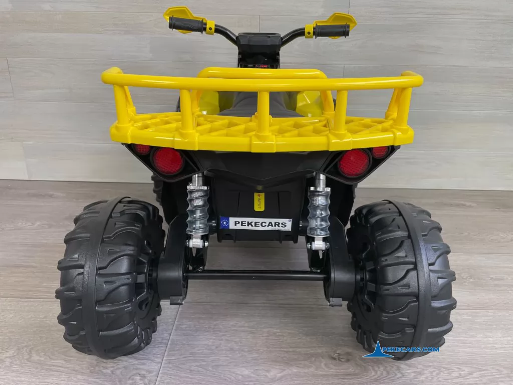 Quad Eléctrico ATR 12V 2.4G Amarillo parte trasera