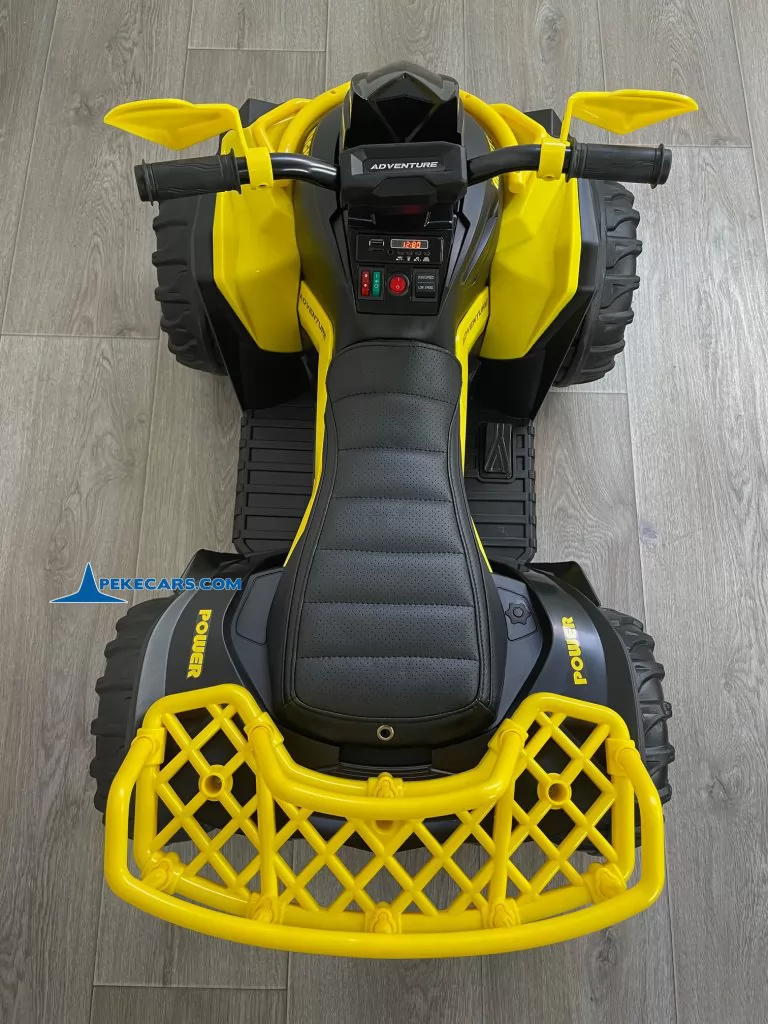 Quad Eléctrico ATR 12V 2.4G Amarillo vista cenital