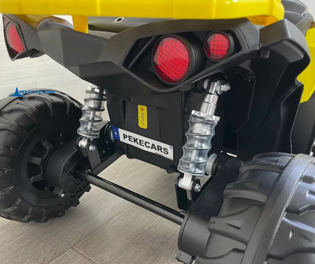 Quad Eléctrico ATR 12V 2.4G Amarillo luces traseras