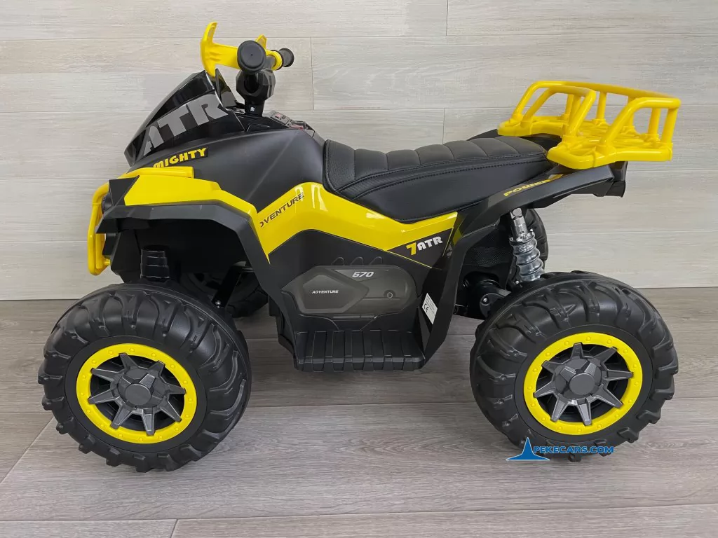 Quad Eléctrico ATR 12V 2.4G Amarillo vista lateral