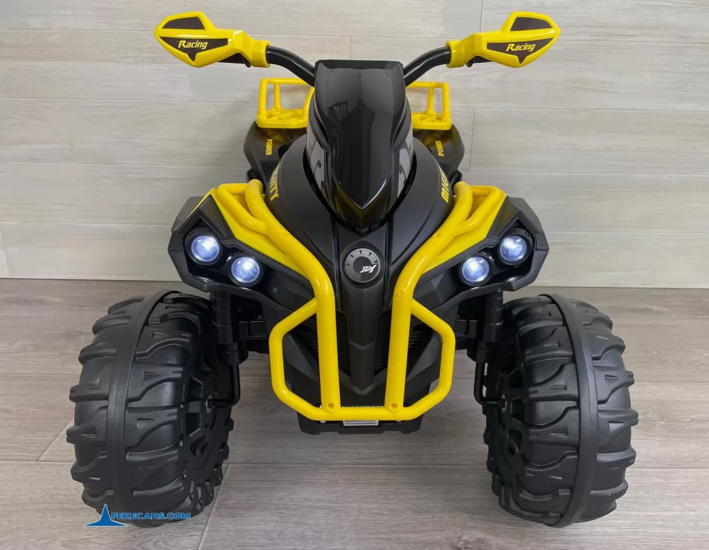Quad Eléctrico ATR 12V 2.4G Amarillo vista frontal