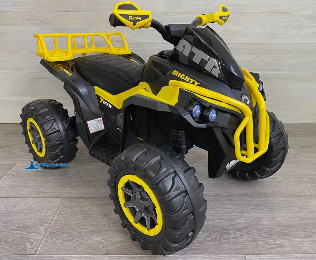 Quad Eléctrico ATR 12V 2.4G Amarillo lado izquierdo