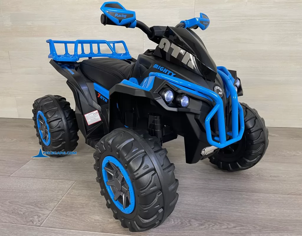 Quad Eléctrico ATR 12V 2.4G Azul vista lado izquierdo