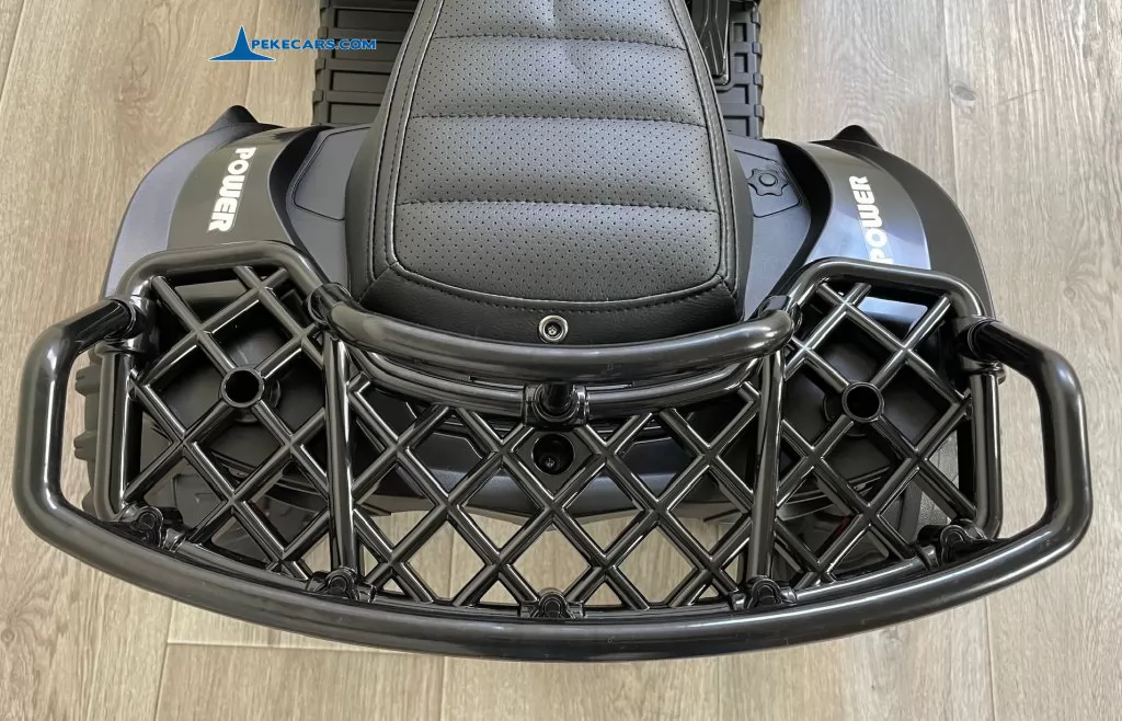 Quad Eléctrico ATR 12V 2.4G Negro parrilla trasera