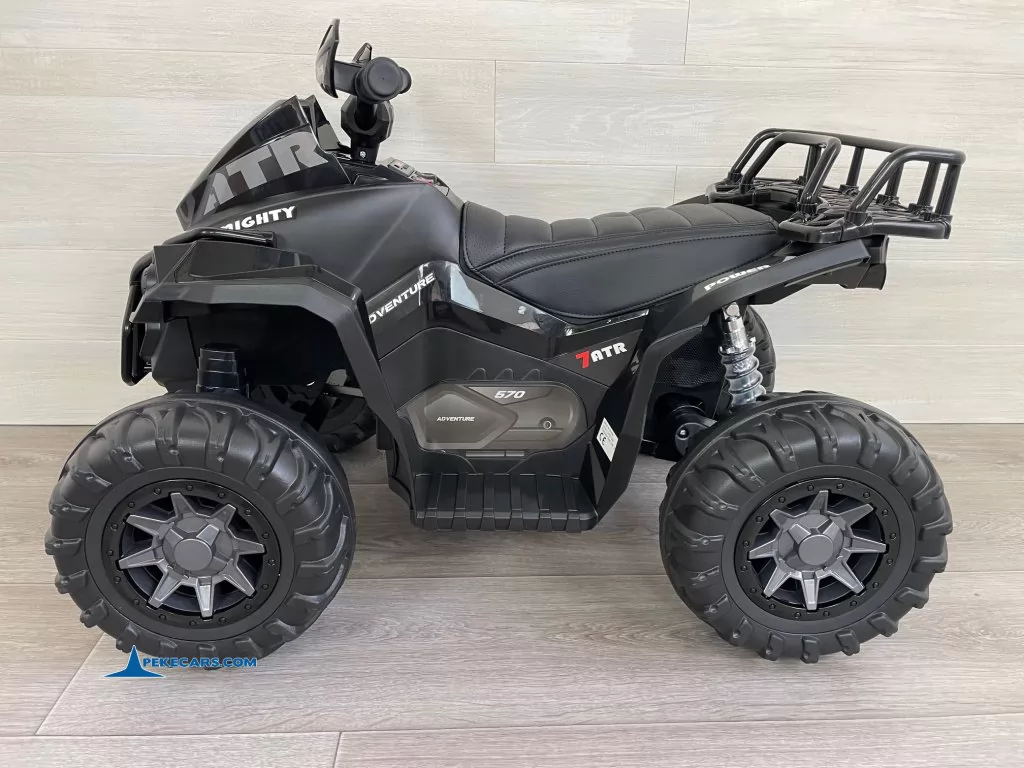 Quad Eléctrico ATR 12V 2.4G Negro vista lateral