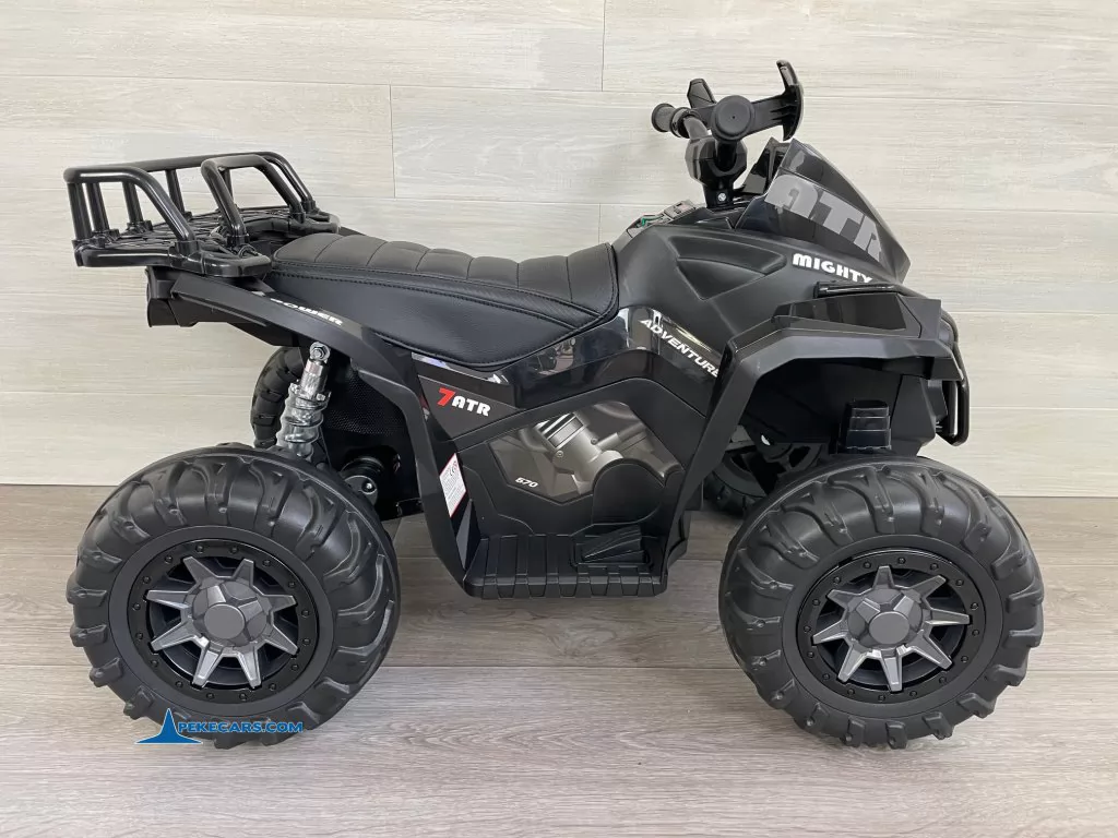 Quad Eléctrico ATR 12V 2.4G Negro lado izquierdo