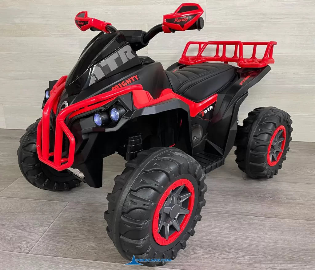 Quad Eléctrico ATR 12V 2.4G Rojo para niños vista frontal