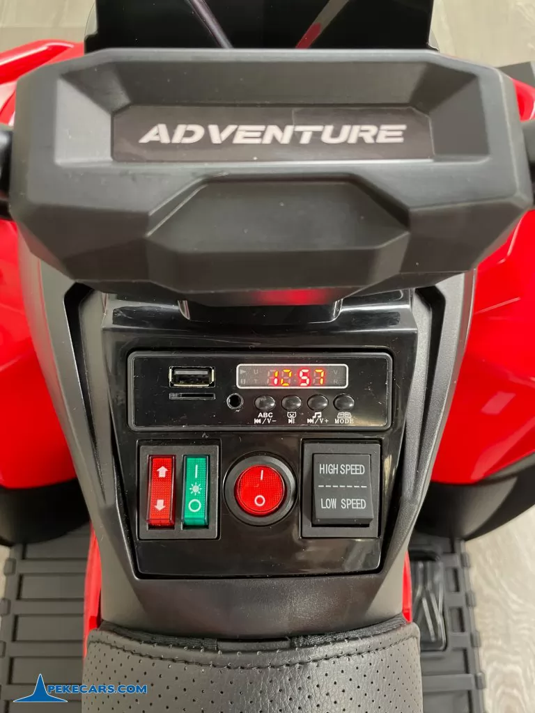 Quad Eléctrico ATR 12V 2.4G Rojo panel de instrumentos
