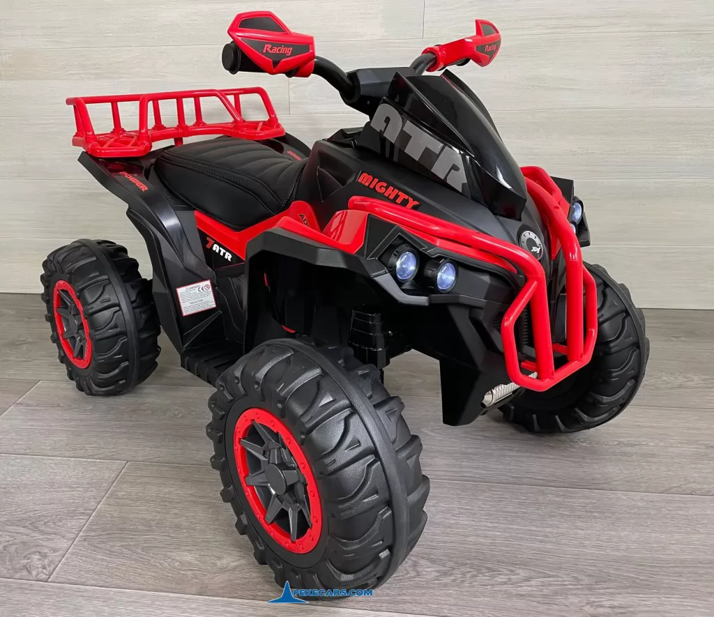 Quad Eléctrico ATR 12V 2.4G Rojo para niño vista lateral izquierdo