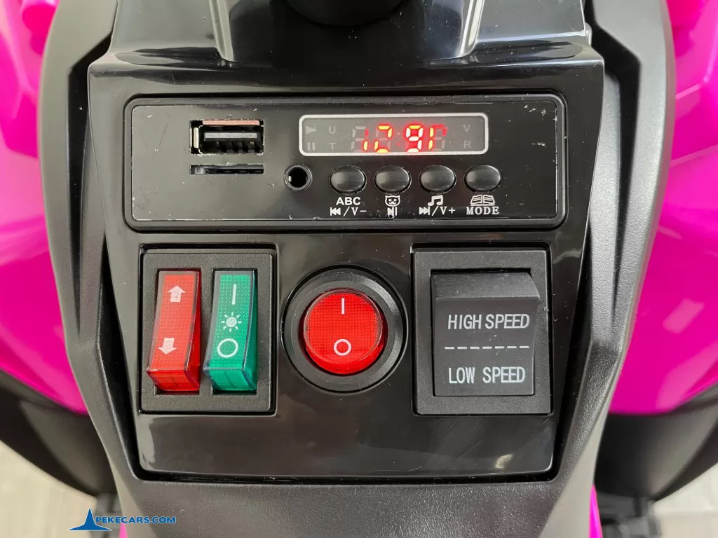 Quad Eléctrico ATR 12V 2.4G Rosa panel de control