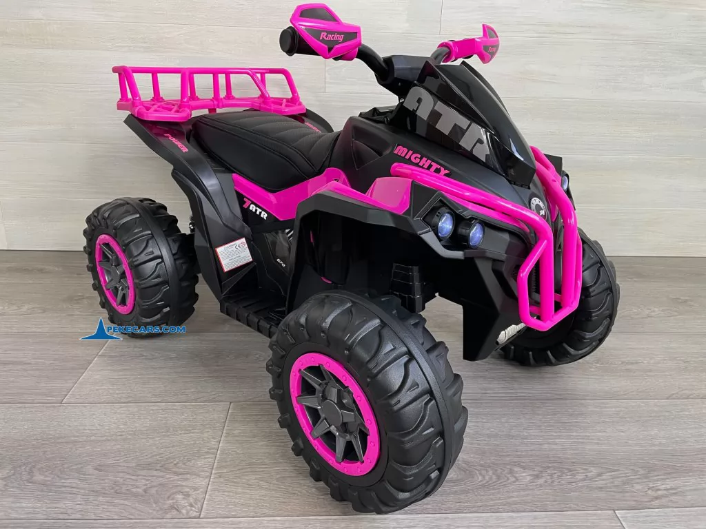 Quad Eléctrico ATR 12V 2.4G Rosa lado izquierdo