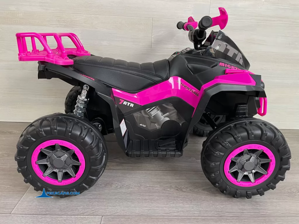 Quad Eléctrico ATR 12V 2.4G Rosa vista izquierda
