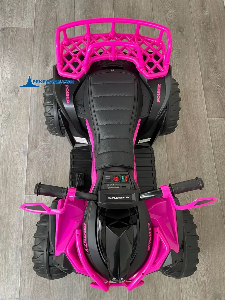 Quad Eléctrico ATR 12V 2.4G Rosa vista arriba