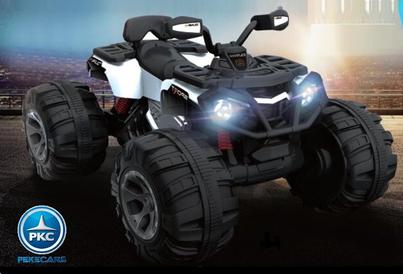 Quad eléctrico infantil big quad 24v blanco vista principal