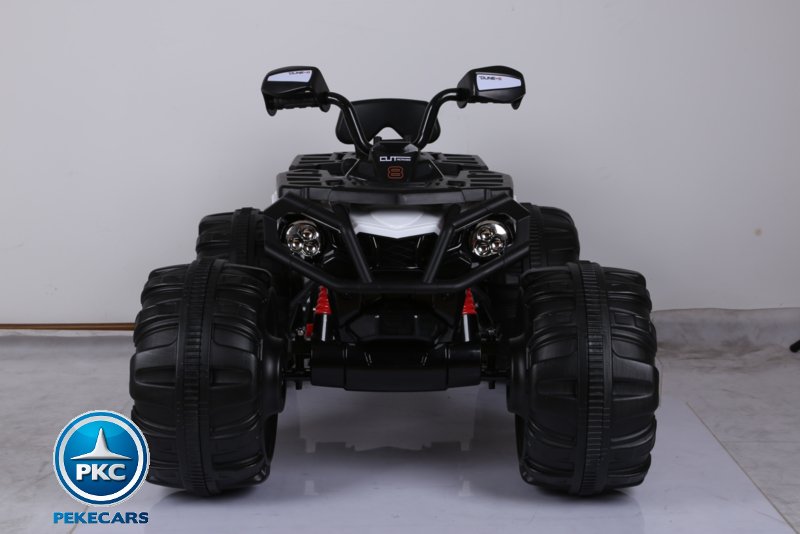 Quad eléctrico infantil big quad 24v blanco vista frontal