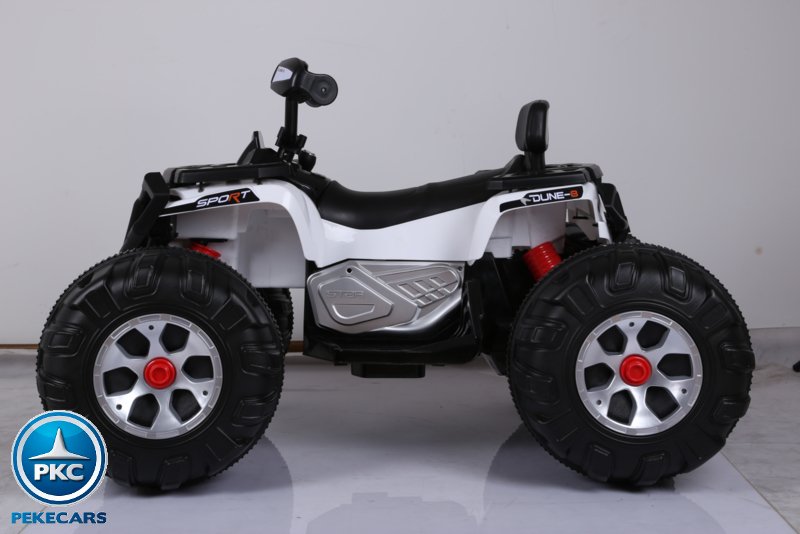 Quad eléctrico infantil big quad 24v blanco lateral