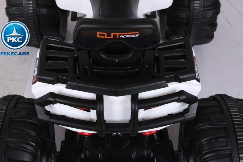 Quad eléctrico infantil big quad 24v blanco detalles