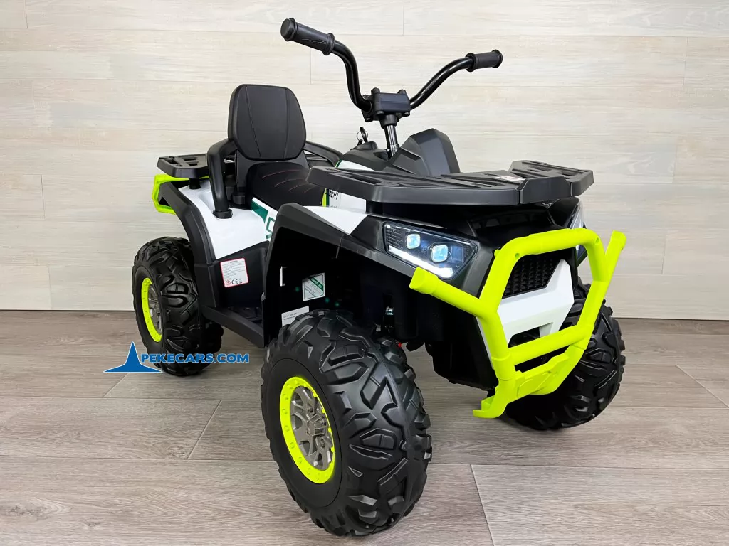 Quad Eléctrico Desert 12V 2.4G Blanco vista izquierda