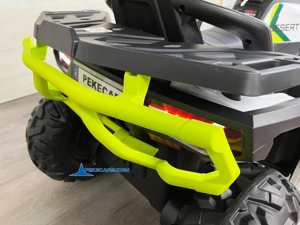 Quad Eléctrico Desert 12V 2.4G Blanco vista trasera