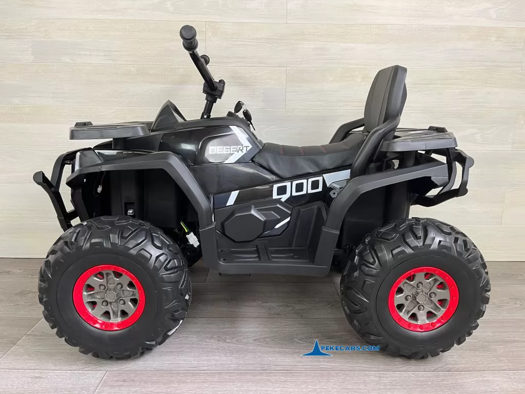 Quad eléctrico para niños 12V 2.4G Negro lateral