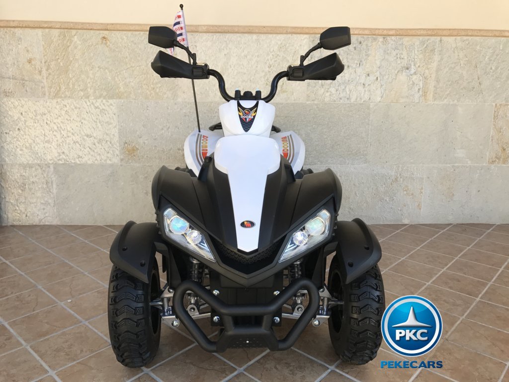 Quad Eléctrico Infantil Giga Quad 12V Blanco vista frontal