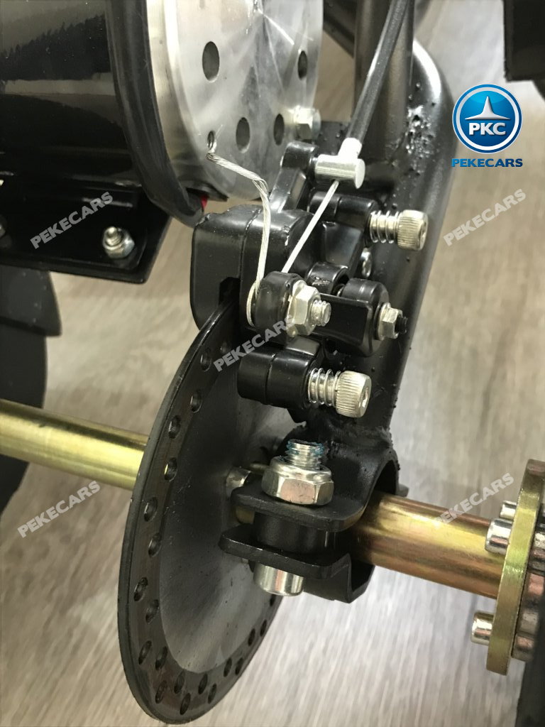 Quad eléctrico para niños mini atv 36V azul y blanco discos de freno