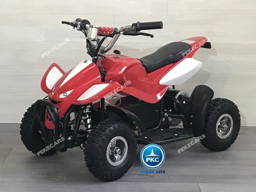 Quad eléctrico para niños mini atv 36V rojo y blanco vista principal