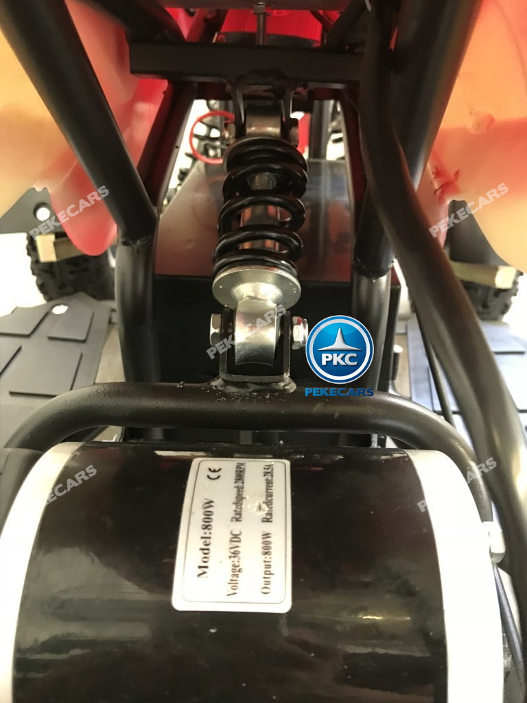 Quad eléctrico para niños mini atv 36V rojo y blanco suspension