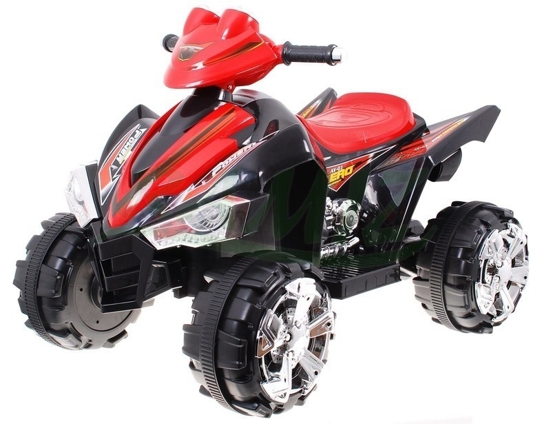 Quad Doble Velocidad 12v Negro Pekecars