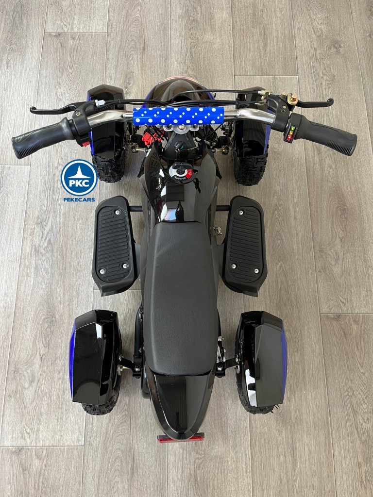 Electro quad 36V 500W Azul desde arriba