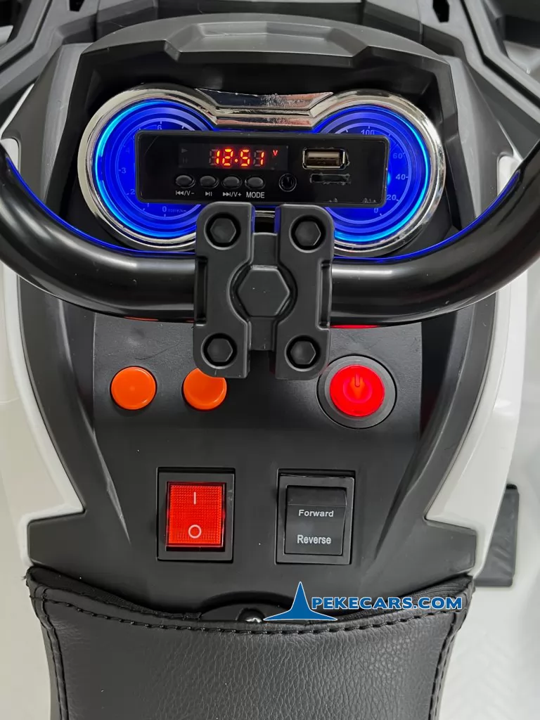 Quad Eléctrico Infantil Pekecars 906D Blanco