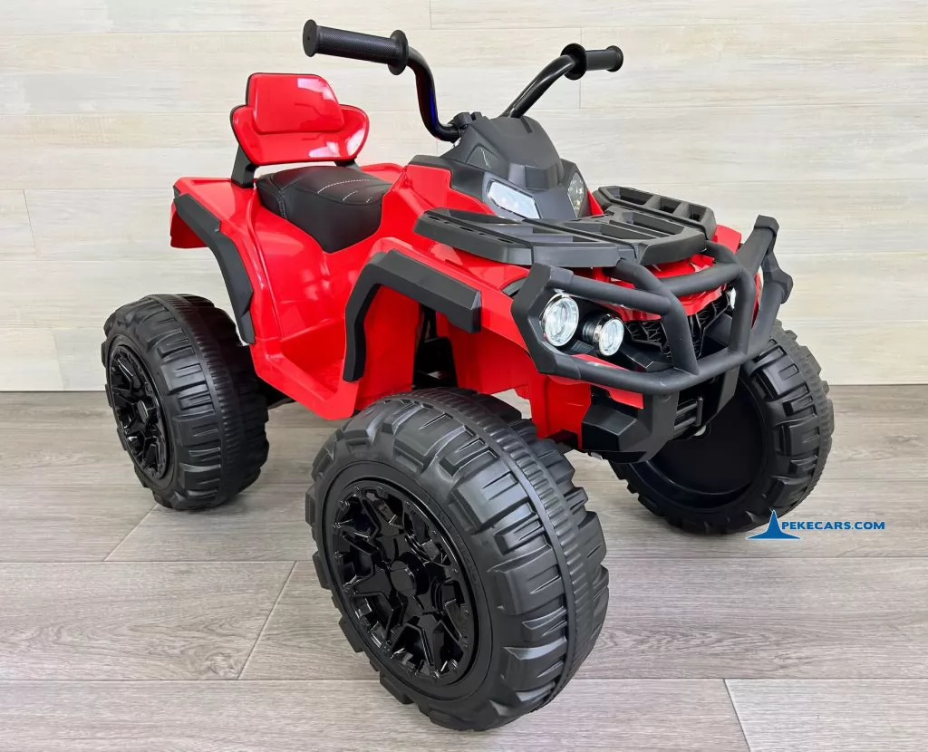Quad Eléctrico Infantil Pekecars 906D Rojo perspectiva anterior