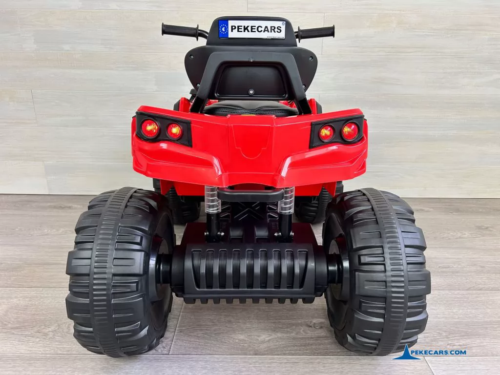 Quad Eléctrico Infantil Pekecars 906D Rojo parte trasera
