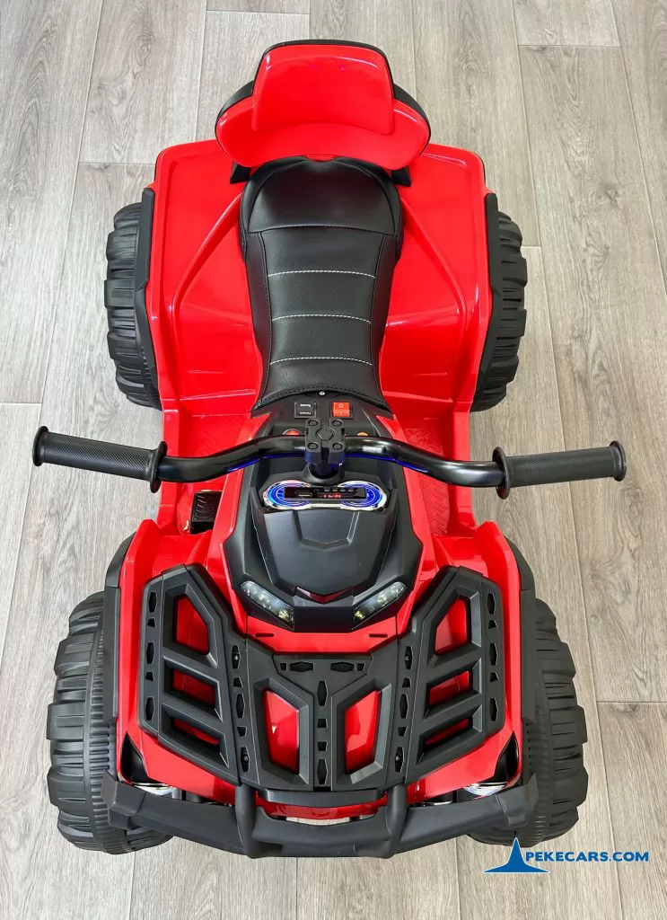Quad Eléctrico Infantil Pekecars 906D Rojo desde arriba