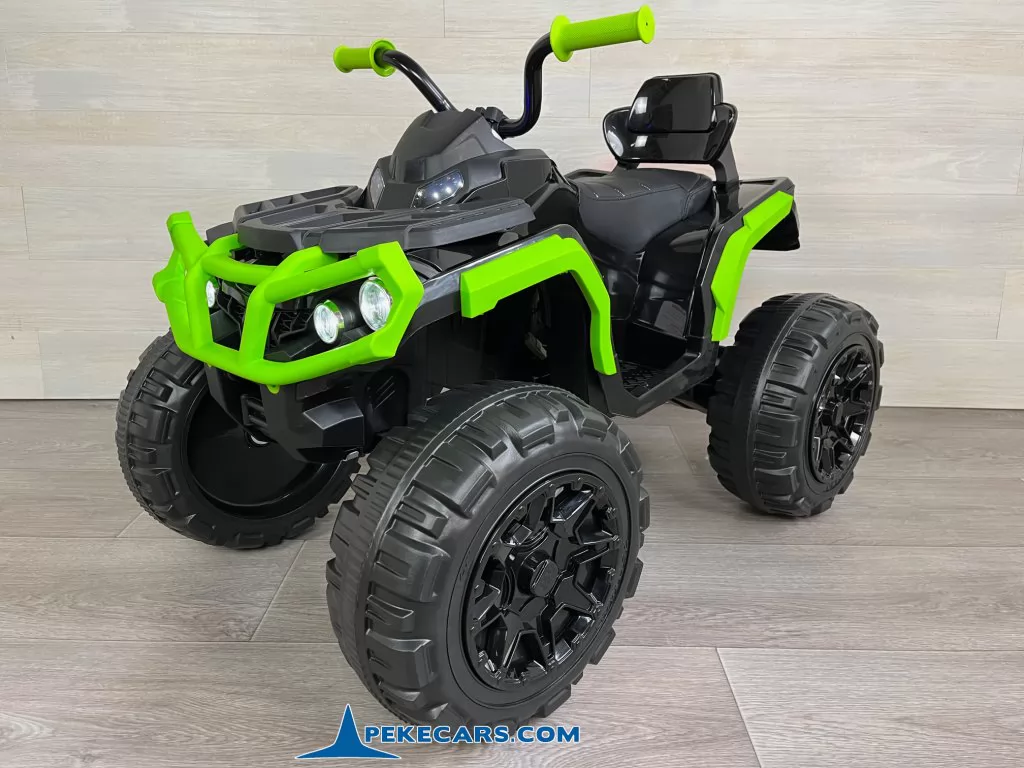 Quad Eléctrico para niños Pekecars 906D Verde y Negro