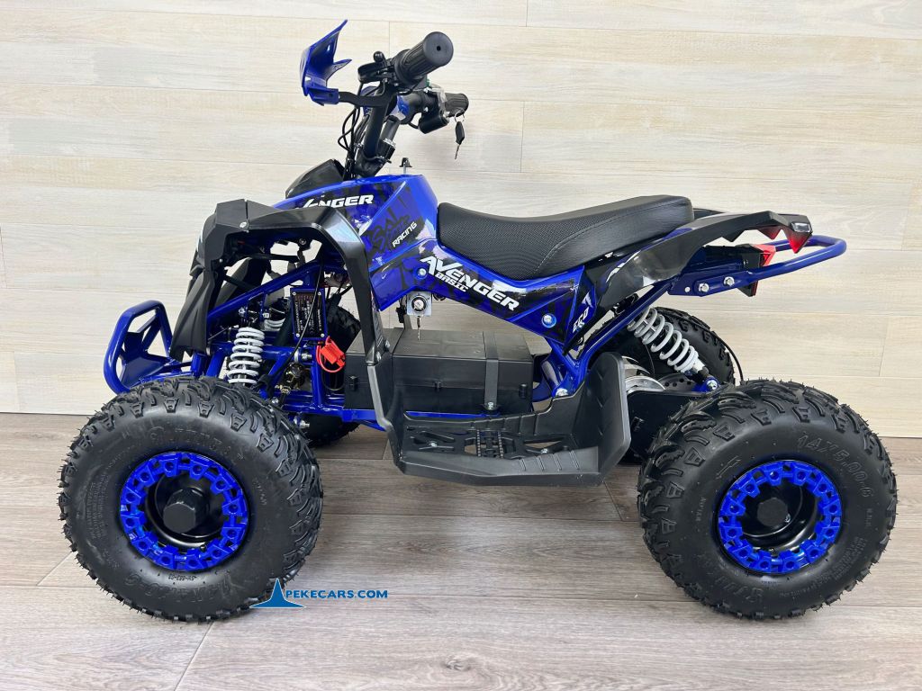 Quad Avenger 48V 1000W Azul para niños lateral
