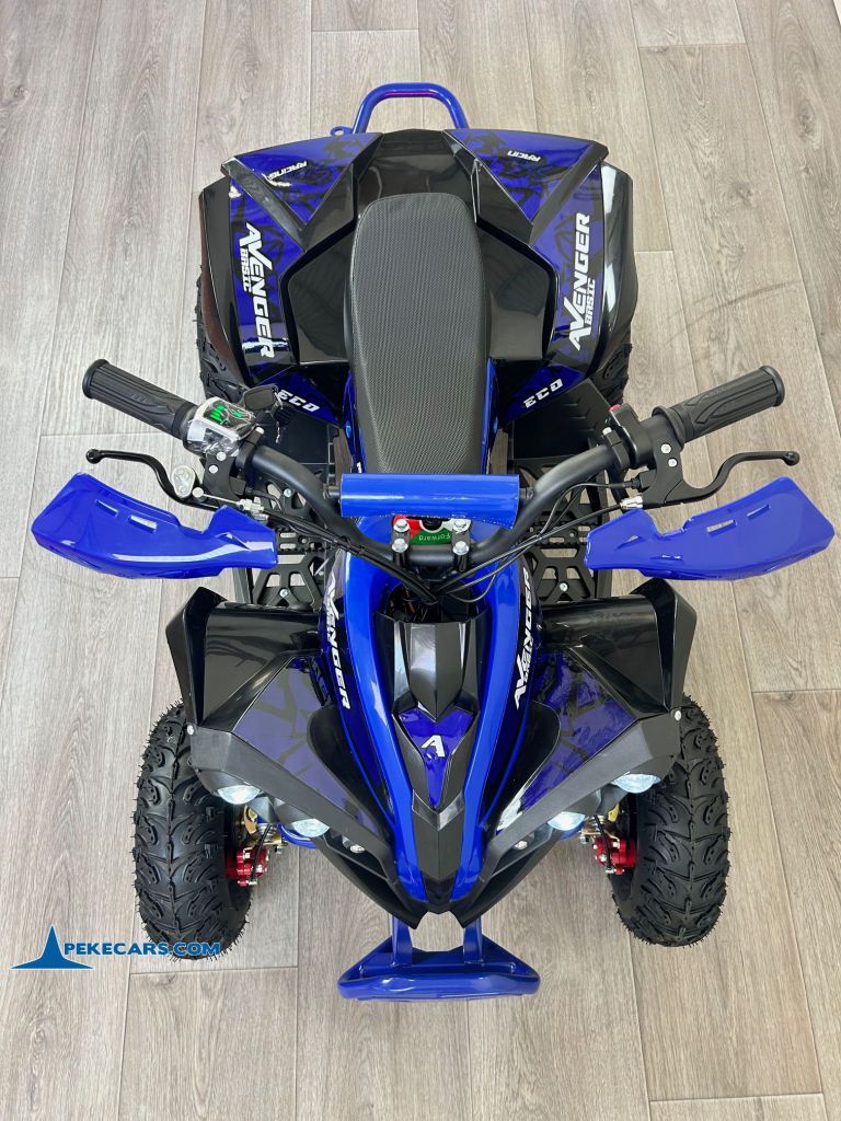 Quad Avenger 48V 1000W Azul para niños desde arriba