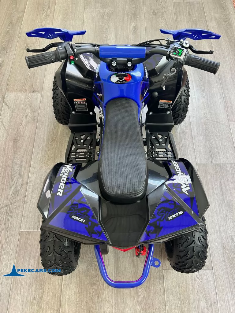 Quad Avenger 48V 1000W Azul para niños arriba invertido