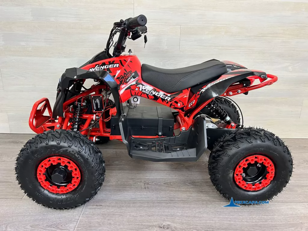 Quad Avenger 48V 1000W Rojo para niños vista lateral