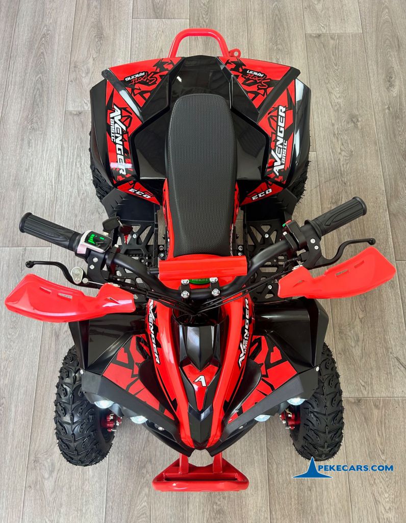 Quad Avenger 48V 1000W Rojo vista aérea