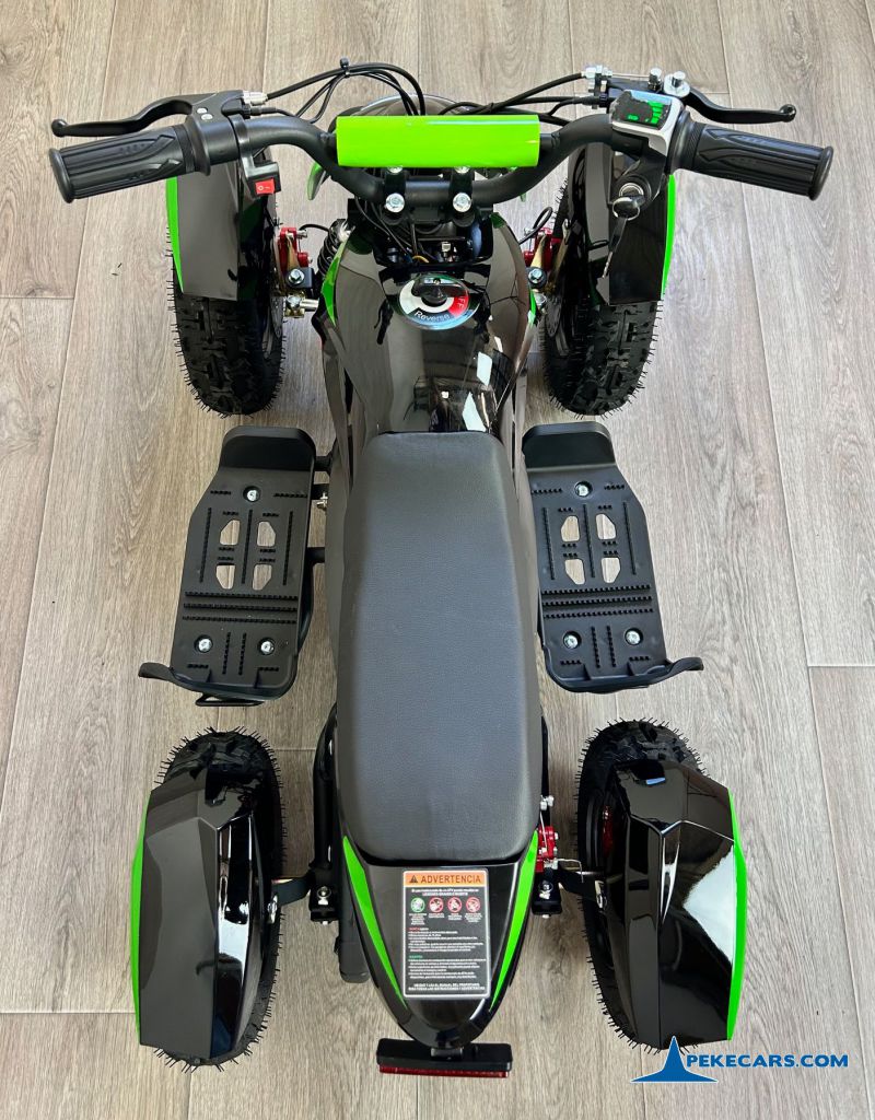 Quad Cobra 36V 800W Verde vista aérea
