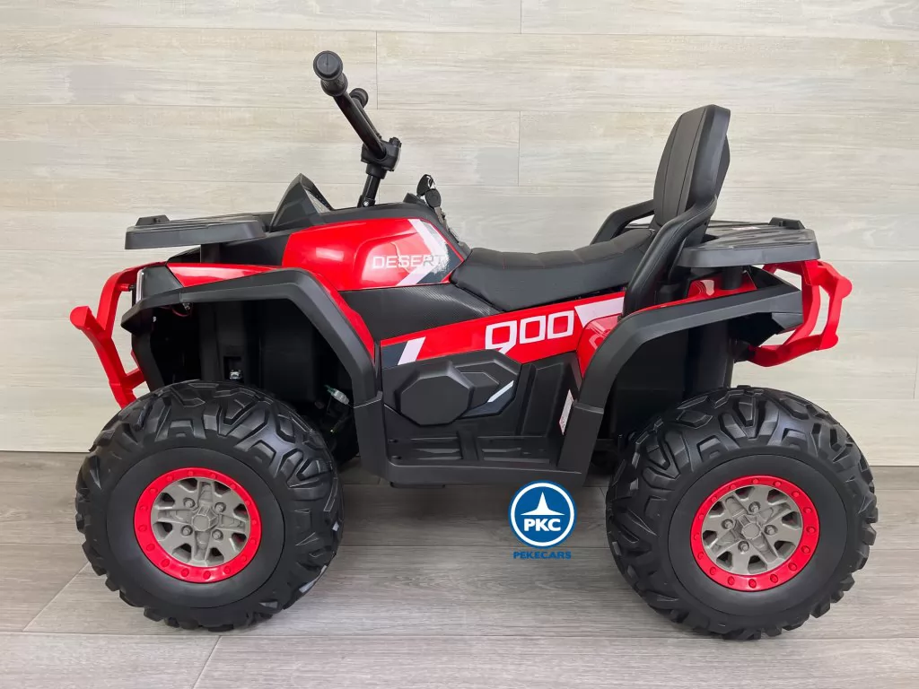 Quad eléctrico para niños 12V 2.4G Rojo lateral