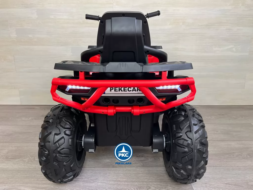 Quad eléctrico para niños 12V 2.4G Rojo parte trasera