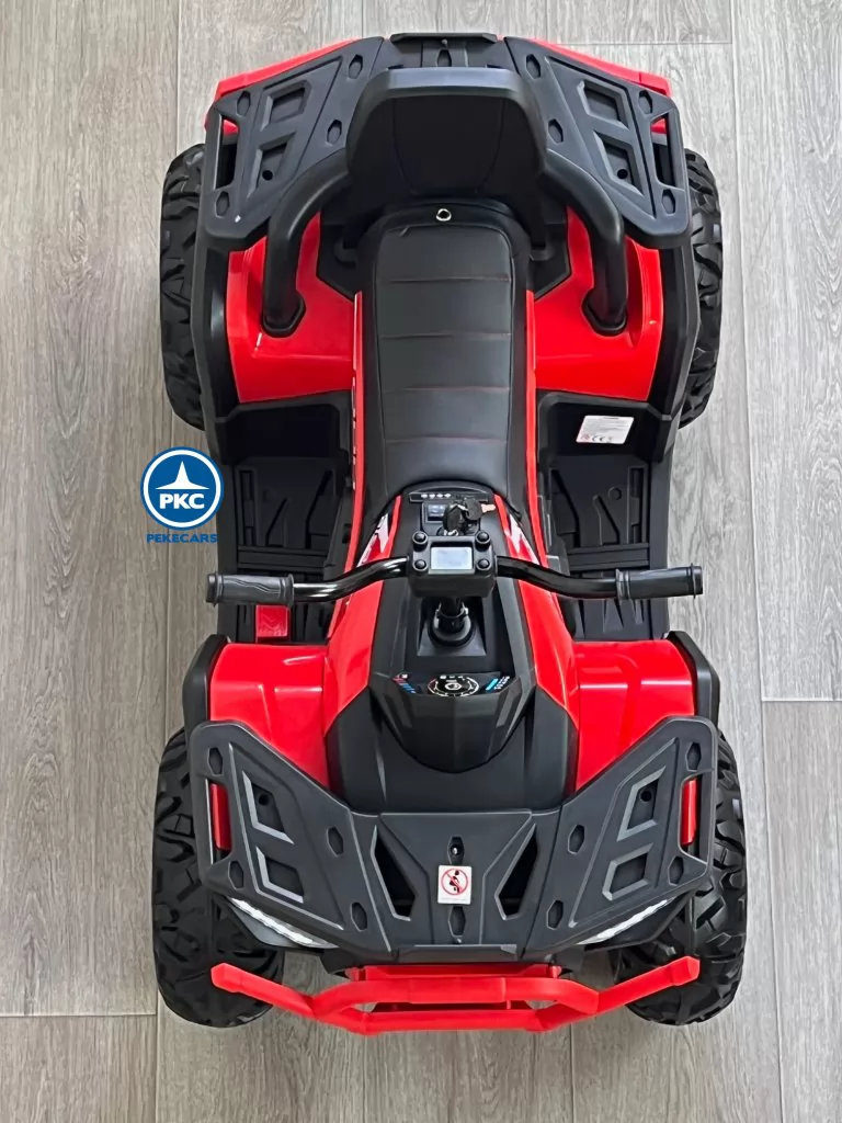 Quad eléctrico para niños 12V 2.4G Rojo vista aérea