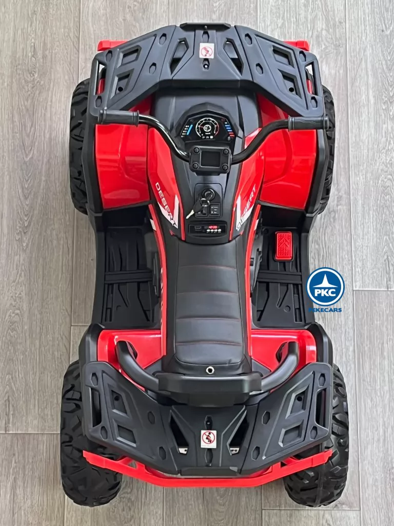 Quad eléctrico para niños 12V 2.4G Rojo desde arriba
