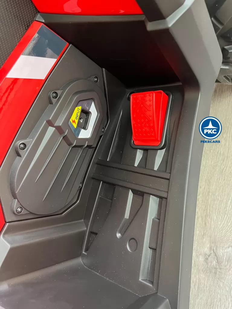 Quad eléctrico para niños 12V 2.4G Rojo pedal