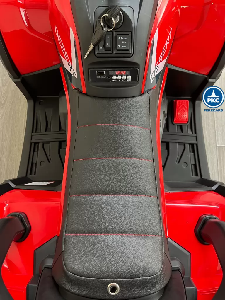 Quad eléctrico para niños 12V 2.4G Rojo asiento