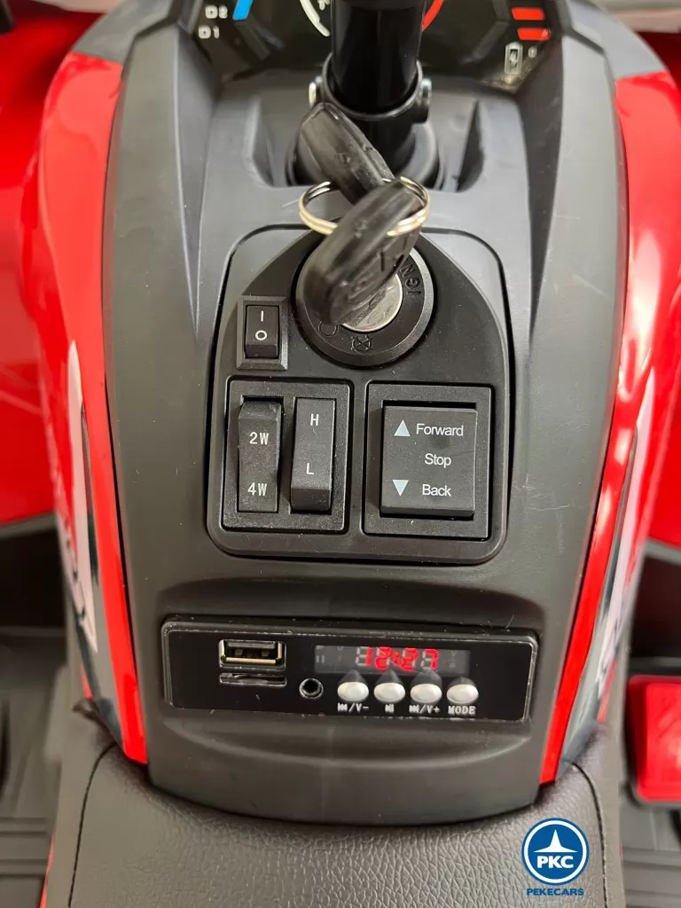 Quad eléctrico para niños 12V 2.4G Rojo display