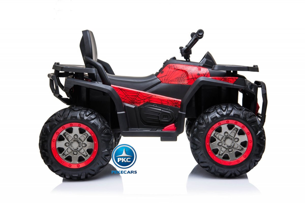 Quad eléctrico para niños 12V 2.4G Rojo Metalizado lateral inverso