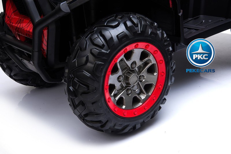 Quad eléctrico para niños 12V 2.4G Rojo Metalizado rueda